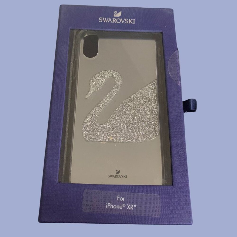 Pre-Loved Swarovski Swan iPhone Xr Case with Mirror Finish and Swarovski Crystal
